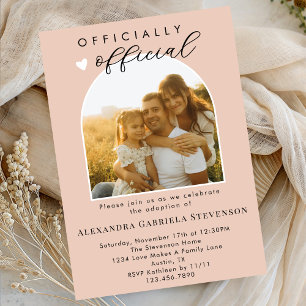 Invitation Boho Blush Rose Célébration officielle de la journ
