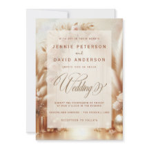 Boho Blush Rose Pampas Gold Arch Mariage