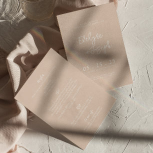 Invitation Boho Blush Whimsical tout en un Mariage