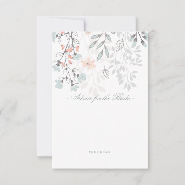 Invitation Boho Botanical Fête des mariées Conseils pour la m (Devant)