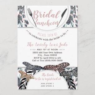 Invitation Boho Bridal Luncheon Douche Printemps Automne Invi