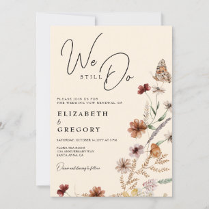 Invitation Boho Burgundy Fleur sauvage Nous Faisons Encore Vo
