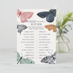 Invitation Boho Butterfly Baby shower Voudrait Maman Plutôt J