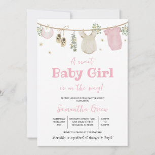 Invitation Boho C'est un Baby shower de vêtements pour bébé f