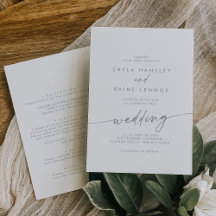 Boho Chic Ardoise Bleu avant et arrière Mariage