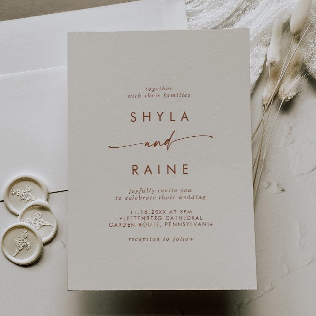 Invitation Boho Chic Bohemian Cream Mariage Décontracté (Créateur téléchargé)