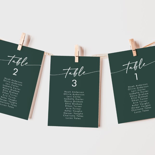 Invitation Boho Chic Emerald Green Hanging Chart (Créateur téléchargé)