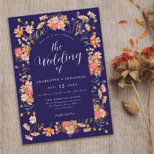 Invitation Boho Chic Floral Arch Mariage de automne