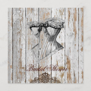 Invitation boho chic grange bois mariage campagnard rustique