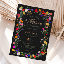 Boho chic moderne fleurs sauvages éclatantes 1er a