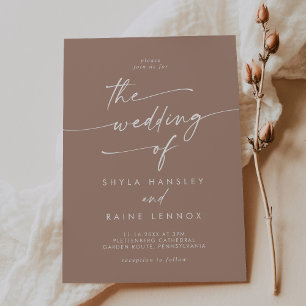 Invitation Boho Chic Neutral Taupe Le Mariage De