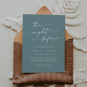 Invitation Boho Chic Seafoam Dîner de répétition Turquoise In