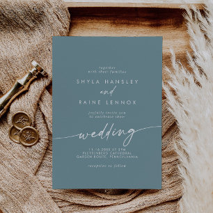 Invitation Boho Chic Seafoam Mariage Turquoise