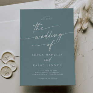 Invitation Boho Chic Seafoam Turquoise Le Mariage De
