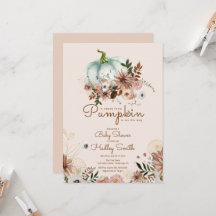 Boho citrouille est en route baby shower