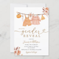 Boho Citrouille Vêtements de bébé Révélation de ge