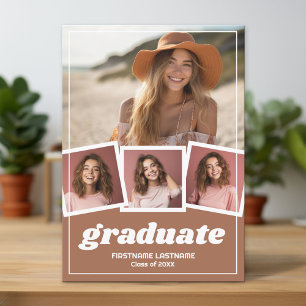 Invitation Boho Color Graduation Party avec 4 photos