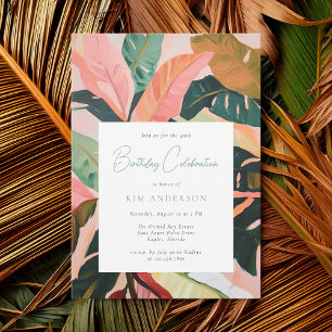 Invitation Boho coloré Tropical Palm fête d'anniversaire