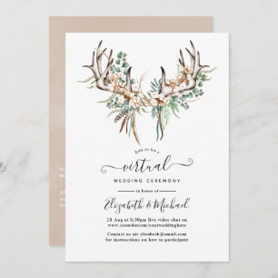 Invitation Boho Cotton et Eucalyptus Mariage virtuel