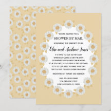 Boho Daisy Baby Girl Baby shower par courrier