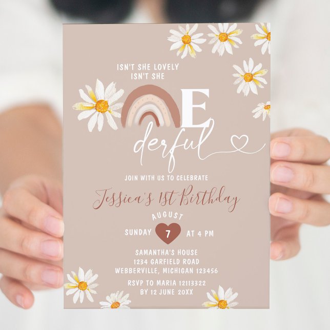 Invitation Boho Daisy Flowers n'est-elle pas merveilleux anni (Créateur téléchargé)