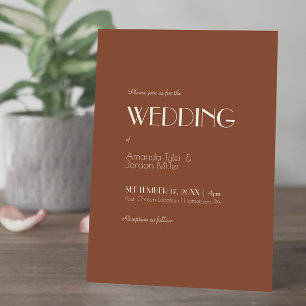 Invitation Boho Deco d'automne   Rouille tout en un Mariage