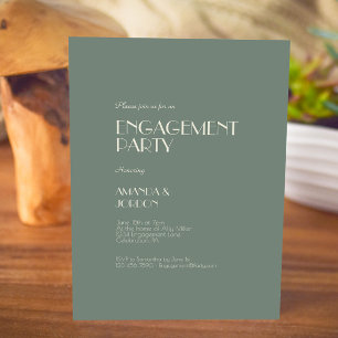 Invitation Boho Deco d'automne   Sage Green