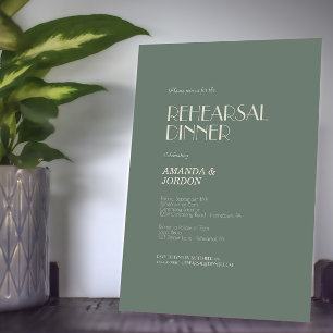 Invitation Boho Deco d'automne   Soirée de répétition verte S