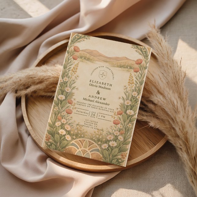 Invitation Boho Desert Botanical Wedding (Créateur téléchargé)