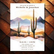 Boho Desert Cactus Mariage occidental