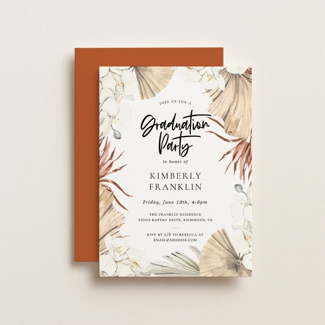 Invitation Boho Desert Chic Graduation Party (Créateur téléchargé)