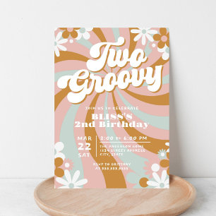 Invitation Boho Deux Super Deuxième 2e anniversaire