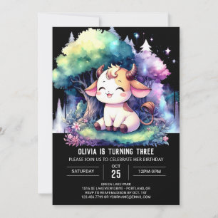 Invitation Boho Digital Cow Anniversaire