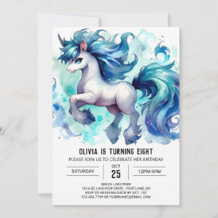 Invitation Boho Digital Horse Anniversaire