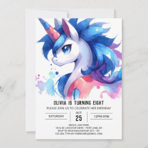 Invitation Boho Digital Horse Anniversaire