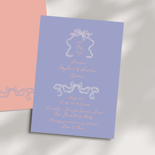 Invitation Boho Doodle manuscrit Retro Pastels Mariage