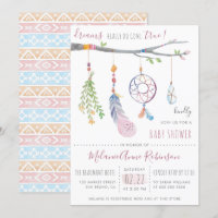 Boho Dream Catcher & Tribal FeathBaby shower