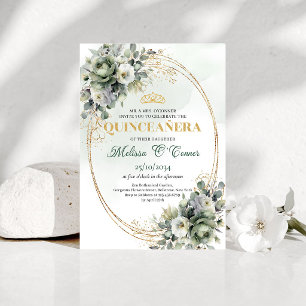 Invitation Boho Dusty Green Eucalyptus pour Quince