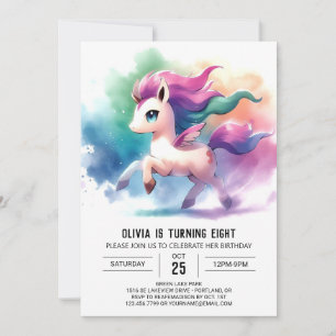 Invitation Boho Editable Horse Anniversaire