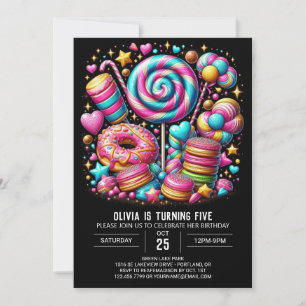 Invitation Boho Enchanted Candyland Digital Anniversaire