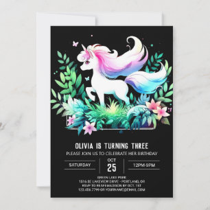 Invitation Boho Enchanted Horse Anniversaire