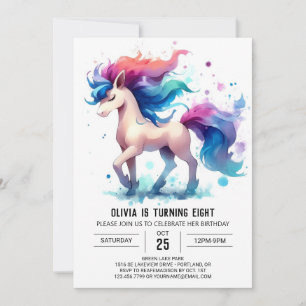 Invitation Boho Enfants Cheval Anniversaire