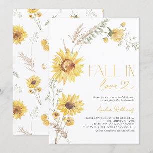 Invitation Boho Fall in Love Sunflower Botanique