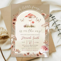 Boho Fleur sauvage champignons Baby shower de cham