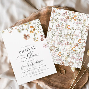 Invitation Boho Fleur sauvage Fête des mariées Floral Garden