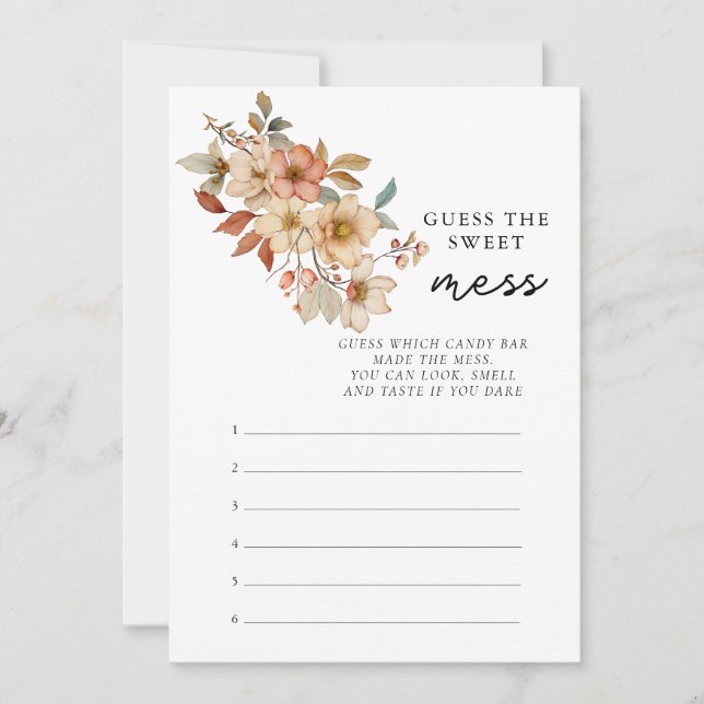 Invitation Boho Fleur sauvage Floral Devine Le Sucré (Devant)