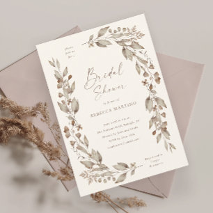 Invitation Boho Fleur sauvage Floral Mariage Fête des mariées