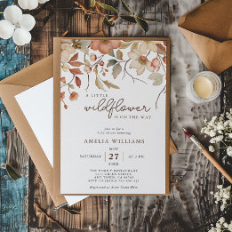 Invitation Boho Fleur sauvage Floral Sur Le Chemin Baby showe