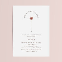 Boho Fleur sauvage Première fête d'anniversaire