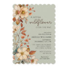 Boho Fleur sauvage Sage Green Baby shower Floral